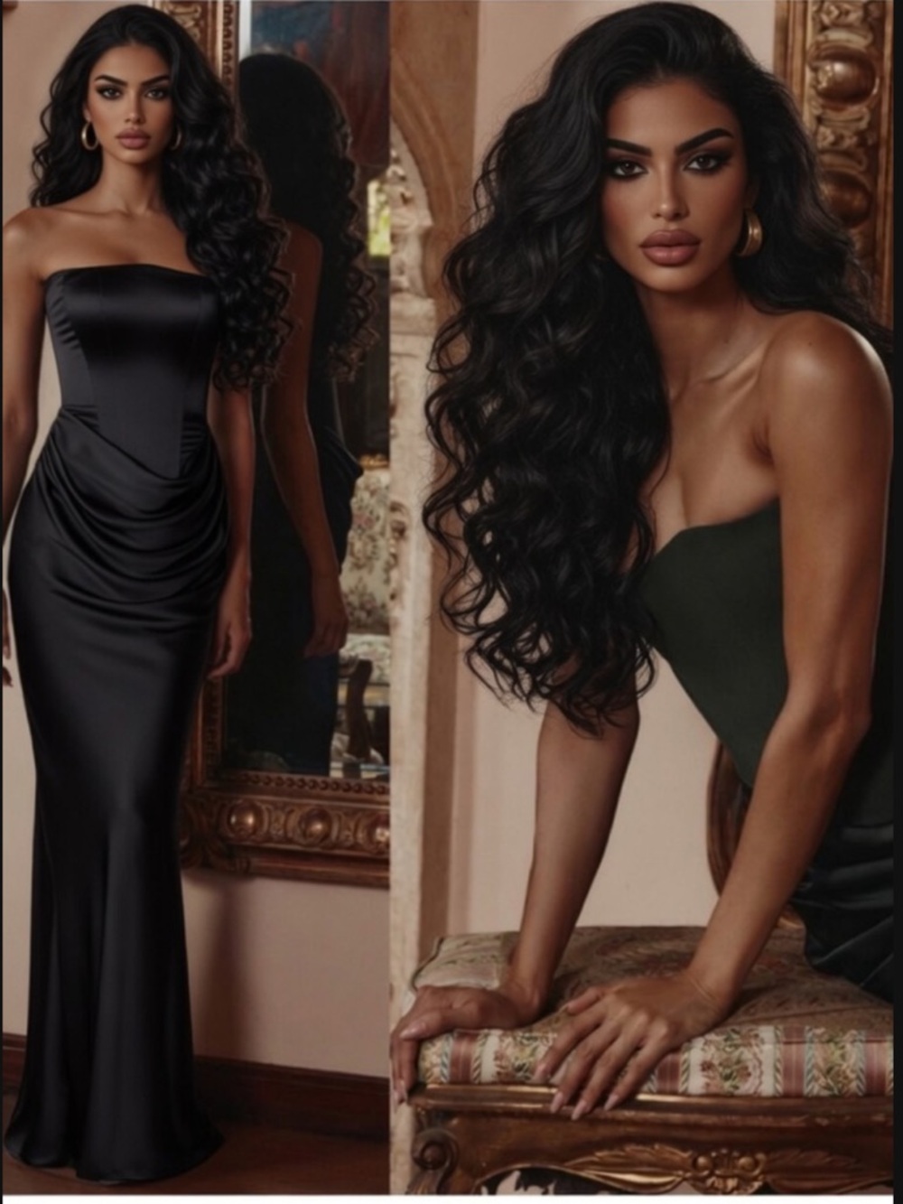 House of CB 'Persephone' Black Strapless Corset Dress/ Small US2-4 $329